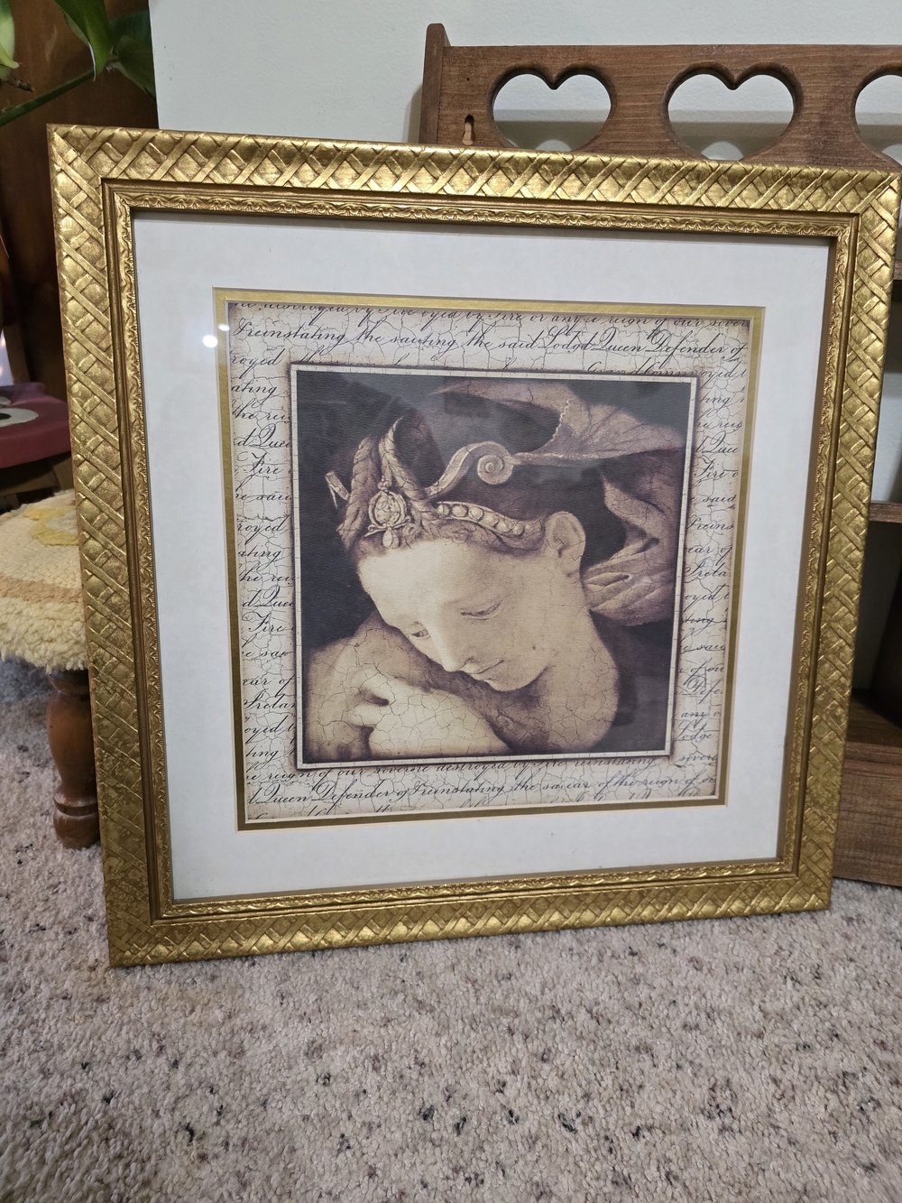 Framed art print titled "Serene Grace" by artist Sid Dickens